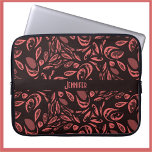 Funda Para Portátil Patrón moderno negro, rojo cálido de lágrimas<br><div class="desc">Patrón moderno negro y rojo cálido de lágrimas.</div>