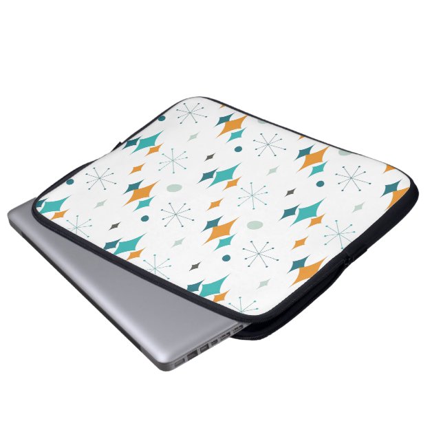 Funda Para Portátil Patrón moderno Starburst Mid Century (Inferior anverso)