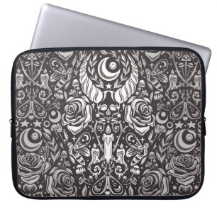 Funda Para Portátil Patrón monocromo gótico