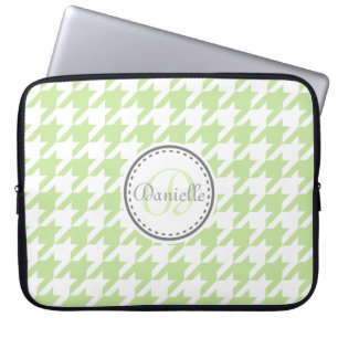 Funda Para Portátil Patrón Monográfico de Houndstap verde de Mint
