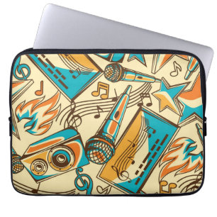 Funda Para Portátil Patrón musical
