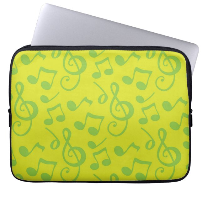 Funda Para Portátil Patrón musical (Frente)