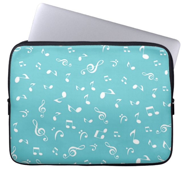 Funda Para Portátil Patrón musical (Frente)