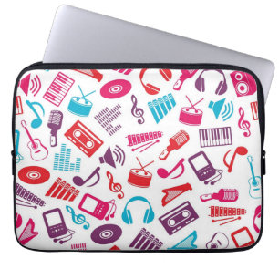 Funda Para Portátil Patrón musical