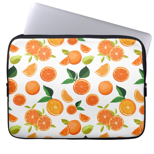 Funda Para Portátil patrón naranja (Frente)