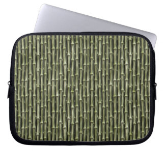 Funda Para Portátil Patrón natural de bambú verde