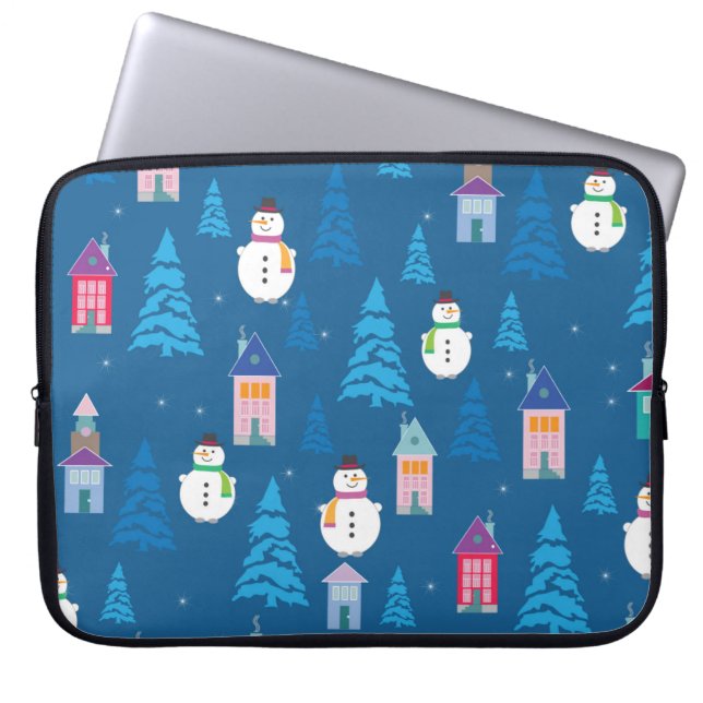 Funda Para Portátil Patrón navideño (Frente)