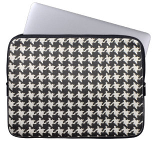 Funda Para Portátil Patrón negro blanco de dientes de perro