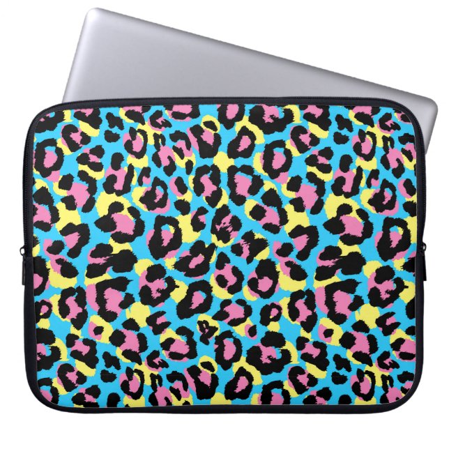 Funda Para Portátil Patrón Neon Leopard Spots (Frente)