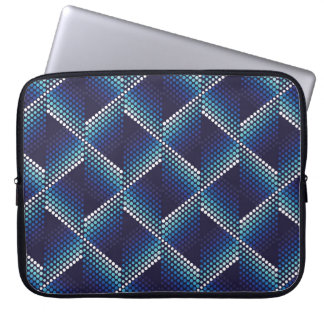 Funda Para Portátil Patrón ondulado geométrico de tonos azules