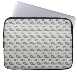 Funda Para Portátil Patrón Paisley Champagne