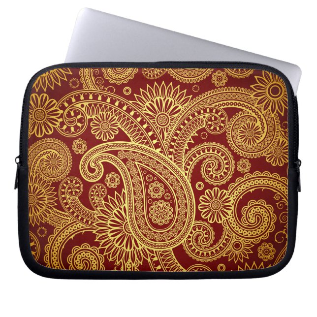 Funda Para Portátil Patrón Paisley, paisley persa, paisley oriental (Frente)