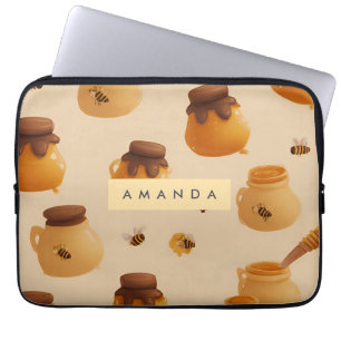 Funda Para Portátil Patrón personalizado de olla dorada
