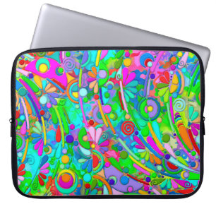 Funda Para Portátil Patrón Pintado A Mano Y Digitalmente Artículo 18