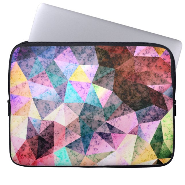Funda Para Portátil Patrón poligonal de mármol (Frente)
