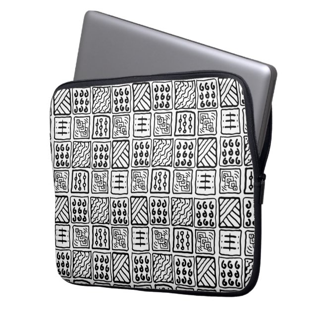 Funda Para Portátil Patrón primitivo (Anverso izquierdo)