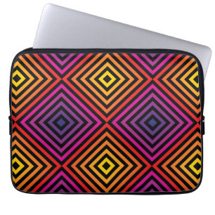 Funda Para Portátil Patrón psicodélico de Chevron Arcoiris
