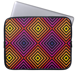 Funda Para Portátil Patrón psicodélico de Chevron Arcoiris
