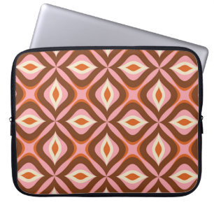 Funda Para Portátil Patrón retro sin soldadura de los años 70 en Naran