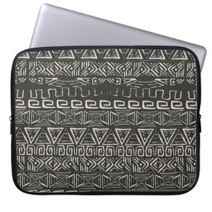 Funda Para Portátil patrón retro vintage. Fondo azteca.