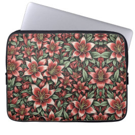 Funda Para Portátil Patrón rojo azteca Lily