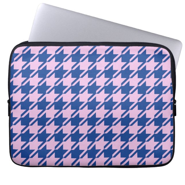 Funda Para Portátil Patrón rosa y azul de Houndstap (Frente)