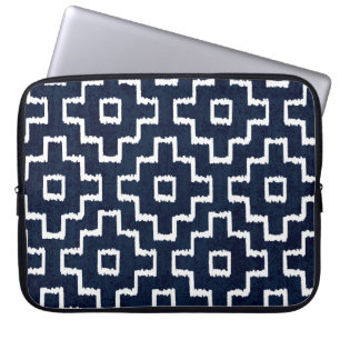 Funda Para Portátil Patrón Sashiko: bordado japonés tradicional