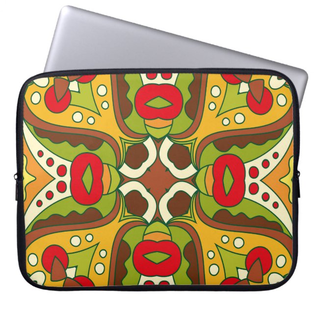 Funda Para Portátil Patrón Seamless de Estilo Étnico Oriental (Frente)