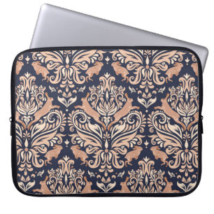 Funda Para Portátil Patrón simétrico sin foco en el estilo Damasco.