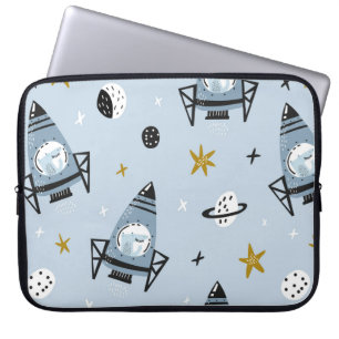 Funda Para Portátil Patrón sin costura infantil con el espacio dibujad