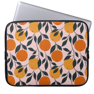 Funda Para Portátil Patrón sin costuras de color naranja. patrón naran