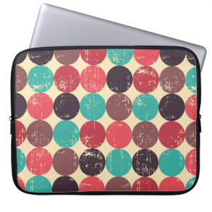 Funda Para Portátil Patrón sin fisuras de círculo. Patrón sin foco. Ce