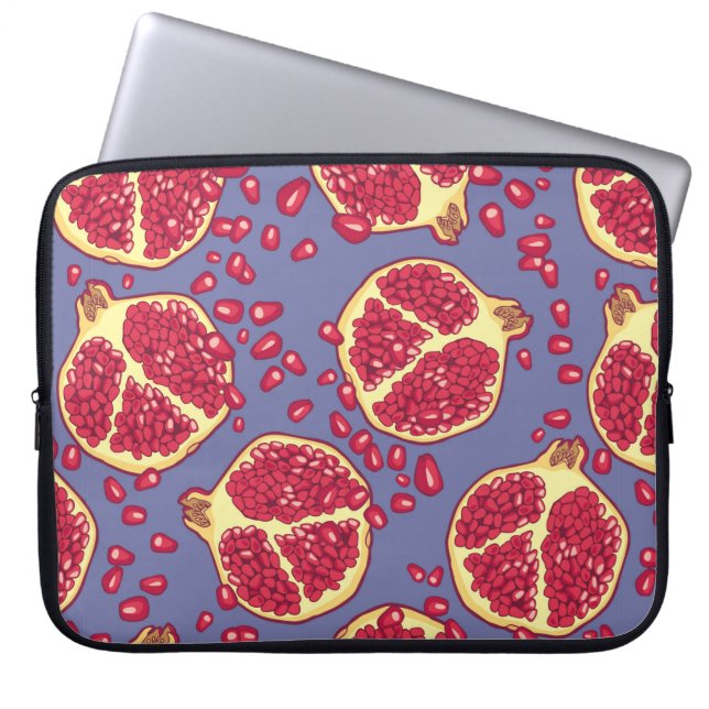 Funda Para Portátil Patrón sin fisuras de granada. (Frente)