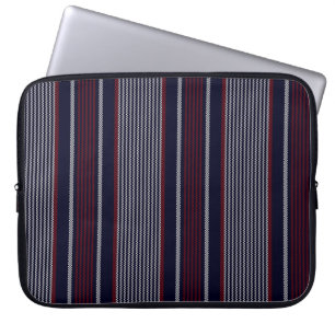 Funda Para Portátil Patrón sin fisuras de rayas texturadas con azul ma