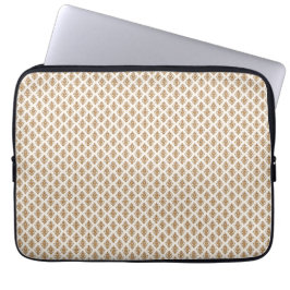 Funda Para Portátil Patrón sin fisuras vintage de damasco dorado.