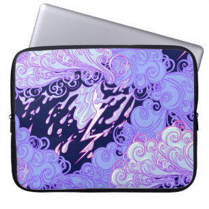Funda Para Portátil Patrón sin foco. Clo decorativo de estilo retro