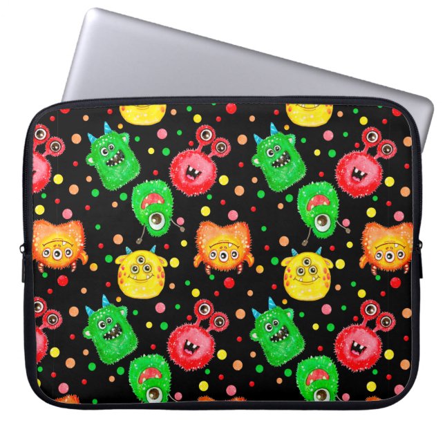 Funda Para Portátil Patrón sin foco con acuarela pintada a mano lindo (Frente)