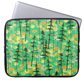 Funda Para Portátil Patrón sin foco con bosque otoñal