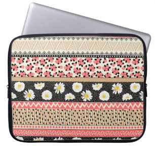 Funda Para Portátil Patrón sin foco con flores decorativas, patchwor