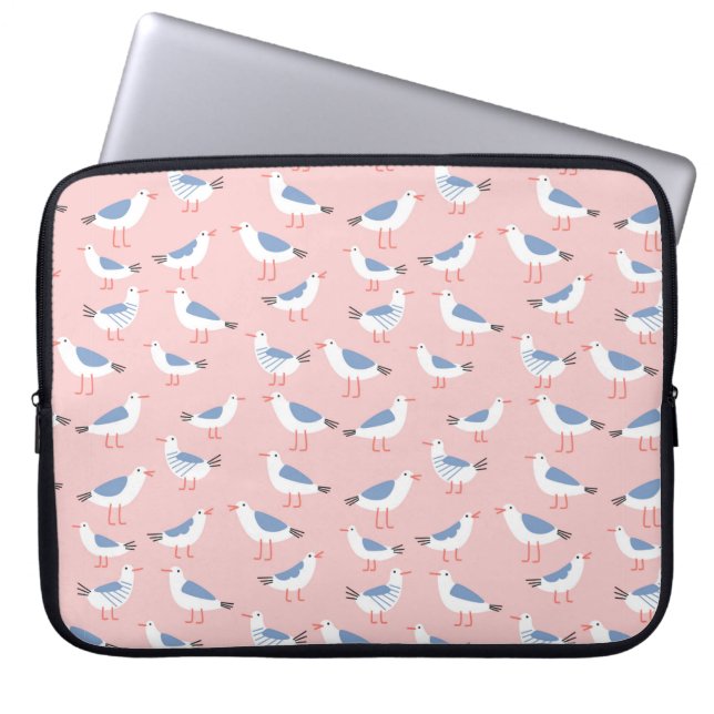 Funda Para Portátil Patrón sin foco con gaviotas personalizados lindas (Frente)