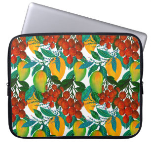 Funda Para Portátil Patrón sin foco con mango exótico fresco y brillan