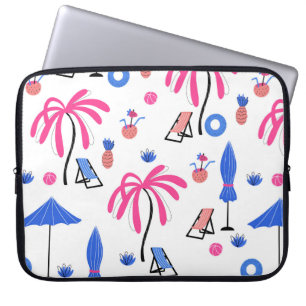 Funda Para Portátil Patrón sin foco con palmeras piña cocono