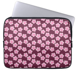 Funda Para Portátil Patrón sin foco de flor rosada frangipani