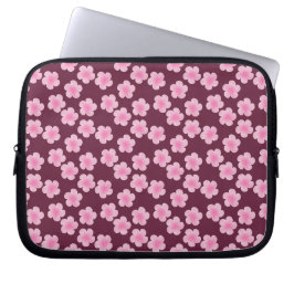 Funda Para Portátil Patrón sin foco de flor rosada frangipani