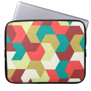 Funda Para Portátil Patrón sin foco. Fondo interminable geométrico