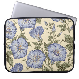 Funda Para Portátil Patrón sin foco. Montaje de flores silvestres de P