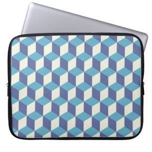 Funda Para Portátil Patrón sin inconvenientes Arte cúbico vintage, ilu
