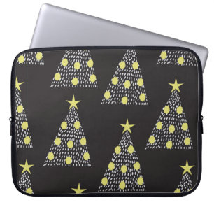 Funda Para Portátil Patrón sin inconvenientes con árboles de Navidad