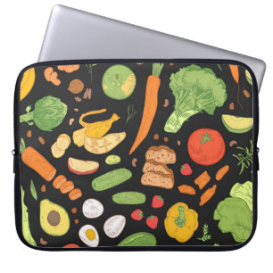Funda Para Portátil Patrón sin mar con alimento dietético, alimento sa