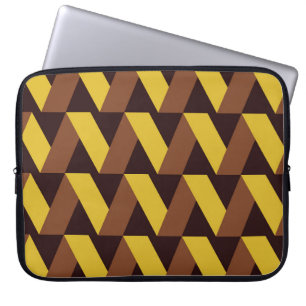 Funda Para Portátil Patrón sin problemas de la línea Zig-Zag de lujo